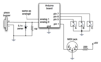 arduino midi schematic