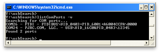 Ftdibus\comport&vid_0403&pid_6001. Com Ports list.