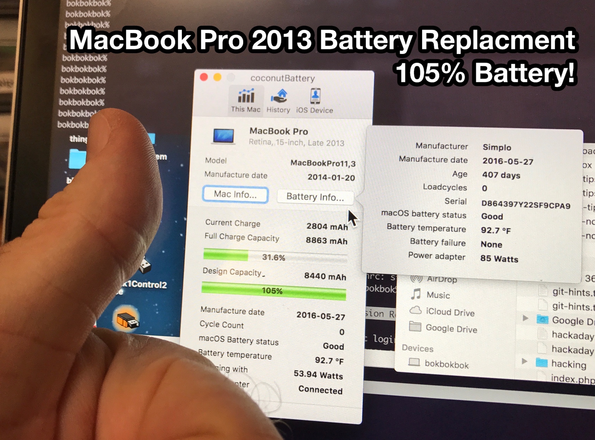 macbook pro mid 2015 battery