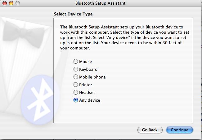 scan for blutooth device using command in mac?